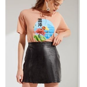 Urban Renewal Diversity Leather Skirt from Urban Outfitters